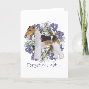 Tarjeta Fox Terrier de Pelo de Alambre No me olvides