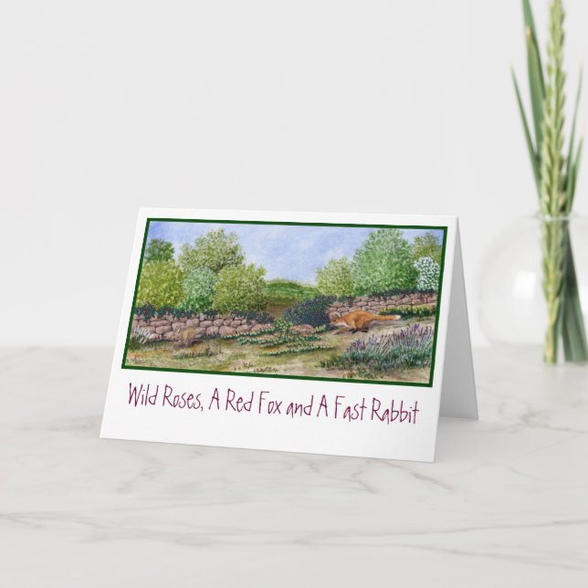 Tarjeta - Fox un conejo. (Anverso)