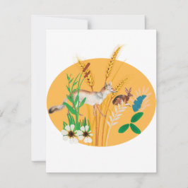 Tarjeta Fox y el Hare Blank