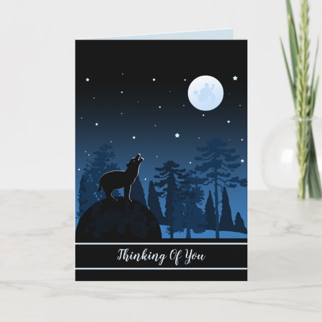 Tarjeta Fox Y La Luna Completa A Medianoche (Anverso)