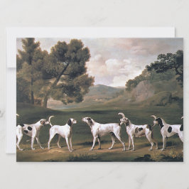 Tarjeta Foxhounds in a Rural Landscape (de George Stubbs)