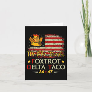 Tarjeta Foxtrot Delta Taco 8647 Vamos Taco Us Bandera We T