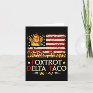 Tarjeta Foxtrot Delta Taco 8647 Vamos Taco Us Bandera We T