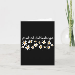 Tarjeta Foxtrot Tango Delta Groovy Retro Funny