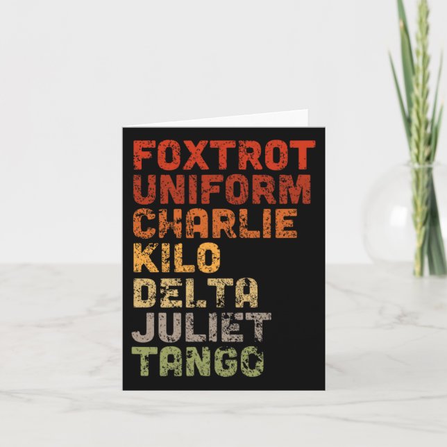 Tarjeta Foxtrot Uniform Djt (Anverso)