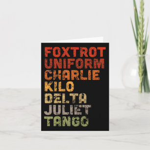 Tarjeta Foxtrot Uniform Djt