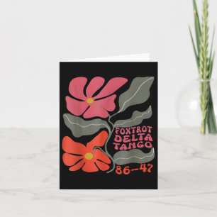 Tarjeta Foxtrots Deltas Tangos 86 47 Flores Boho
