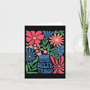 Tarjeta Foxtrots Deltas Tangos Flor Boho