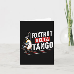 Tarjeta Foxtrots deltas tangos pingüinos contra Trump