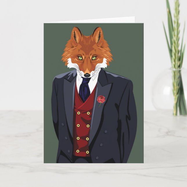 Tarjeta Foxy Portrait (Anverso)