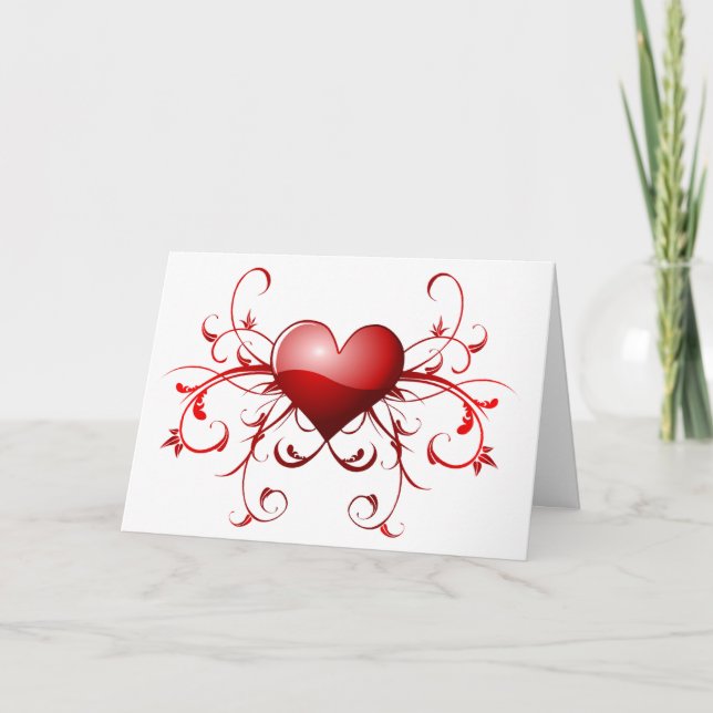 Tarjeta Fractal del corazón (Anverso)