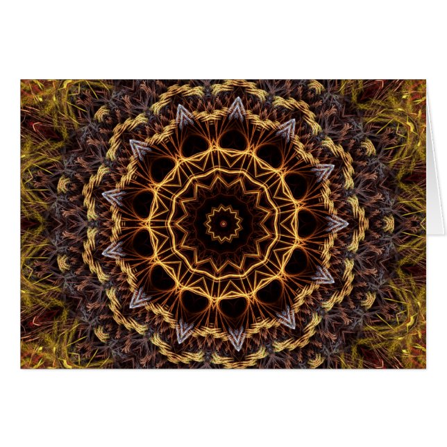 Tarjeta Fractal Doily (Anverso (Horizontal))