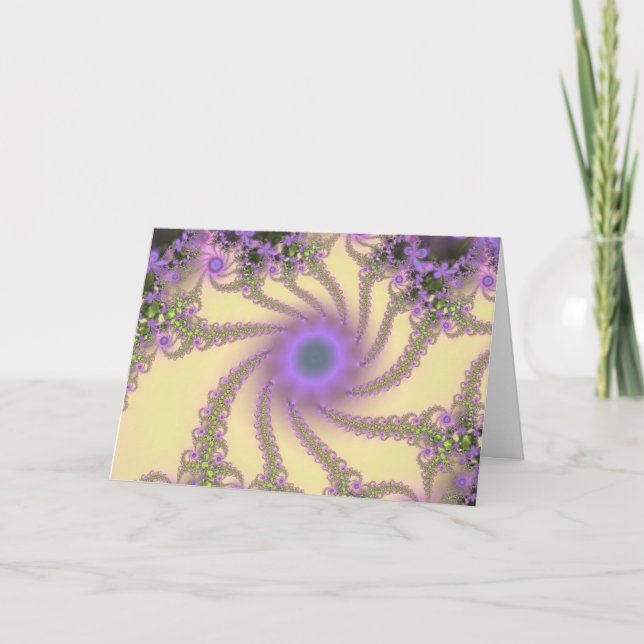 Tarjeta Fractal encantado del jardín (Anverso)