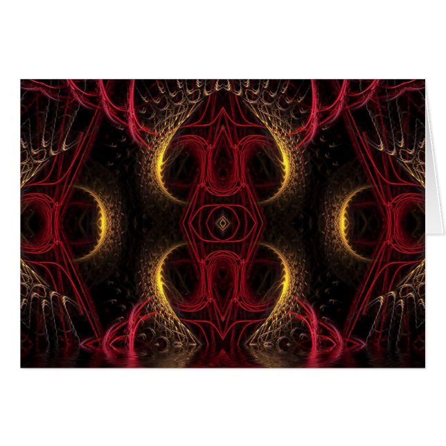 Tarjeta Fractal Hearts (Anverso (Horizontal))