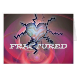 tarjeta fracturada del corazón