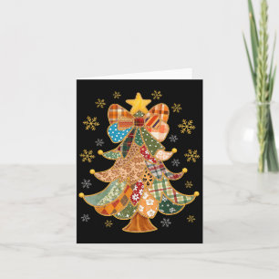 Tarjeta Fragmento de la Navidad Coquette Bow Lace Merry Br