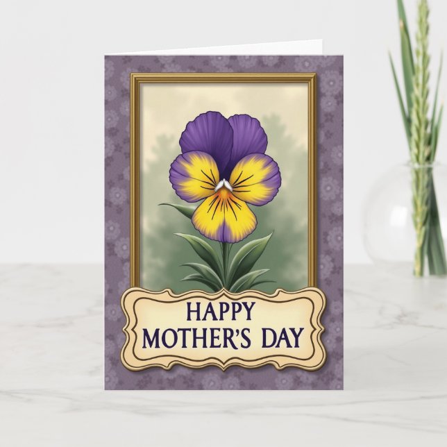 Tarjeta Framed Floral Mothers Day Card (Anverso)