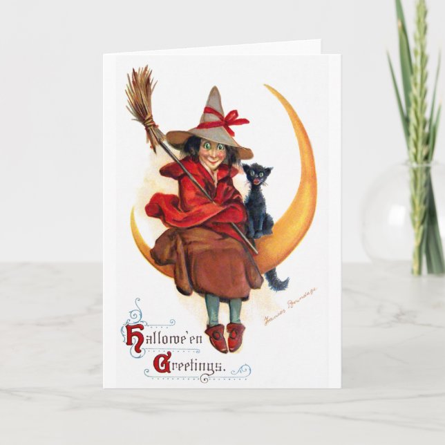 Tarjeta Frances Brundage: Bruja en la luna de níquel (Anverso)