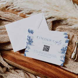 Tarjeta francesa de respuesta a toile azul con cód