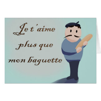 Tarjeta francesa del amor