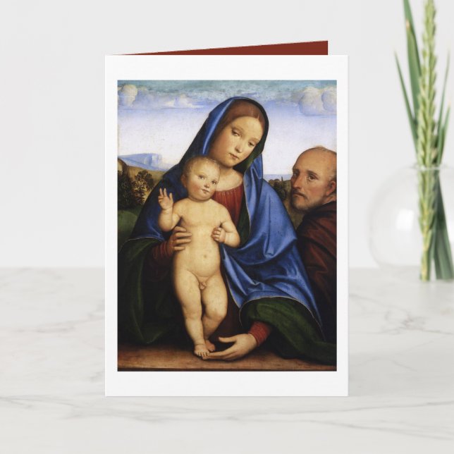 Tarjeta Francesco Francia La Santa Familia (Anverso)