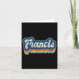 Tarjeta Francis Nombre de pila Chico Estilo Vintage 70s 80