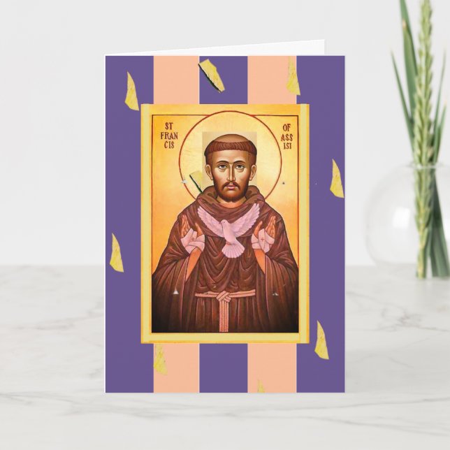 Tarjeta Francisco de Asís (Anverso)