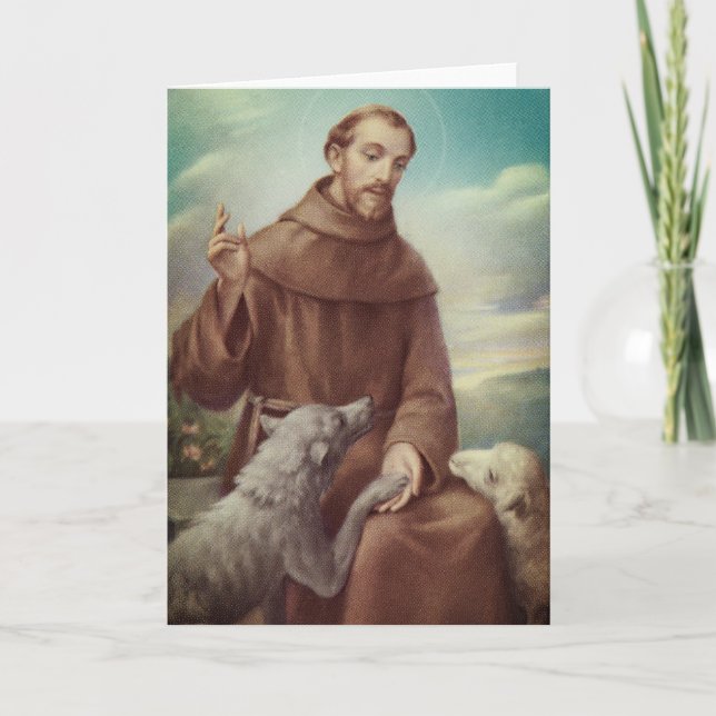 Tarjeta Francisco de Asís (Anverso)