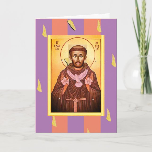 Tarjeta Francisco de Asís (Anverso)