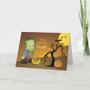 Tarjeta Franenstein Funny Halloween Saludo