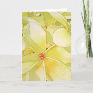 Tarjeta Frangipani amarillo limón