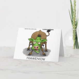 Tarjeta "FrankenCow" regalos divertidos y coleccionables d