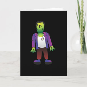 Tarjeta Frankenstein lindo Halloween