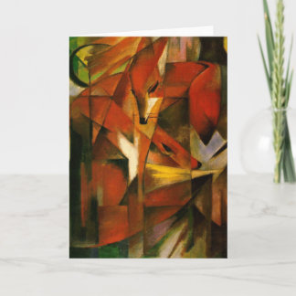 Tarjeta Franz Marc - zorros