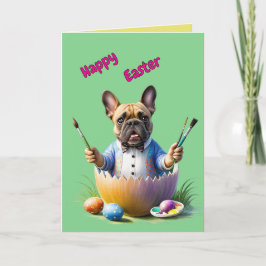 Tarjeta Französische Bulldogge Ei Ostern French Bulldog