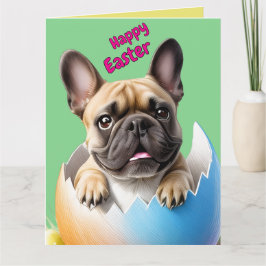 Tarjeta Französische Bulldogge Ei Ostern French Bulldog