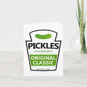 Tarjeta Frasco de pepino de disfraz holgazán 