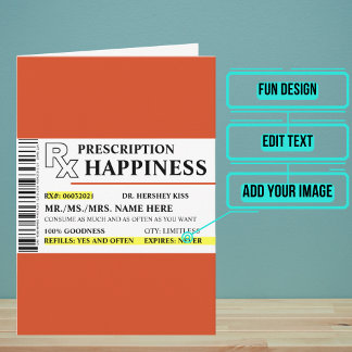 Tarjeta Frasco de prescripción simulada Funny Cumpleaños