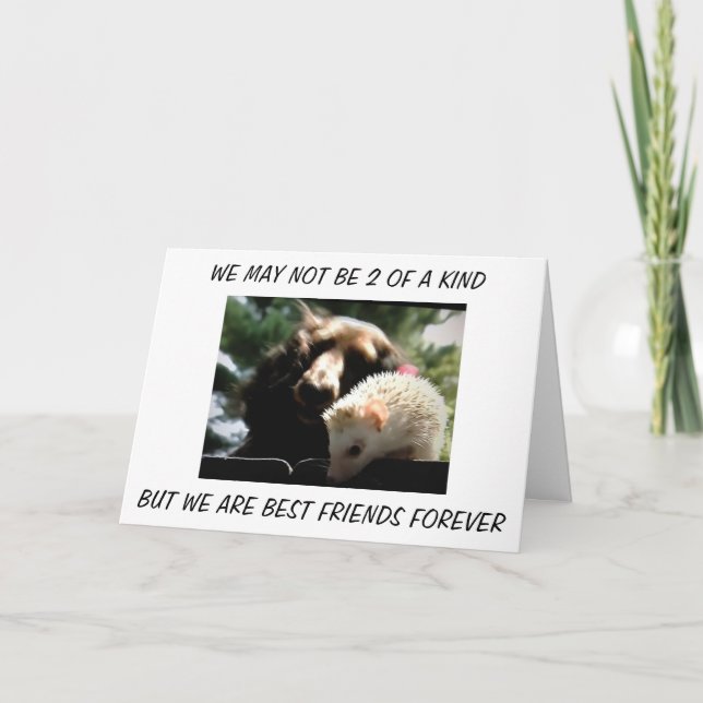 TARJETA "FRATERNAL TWINS" SOMOS LOS MEJORES AMIGOS PARA SI (Anverso)