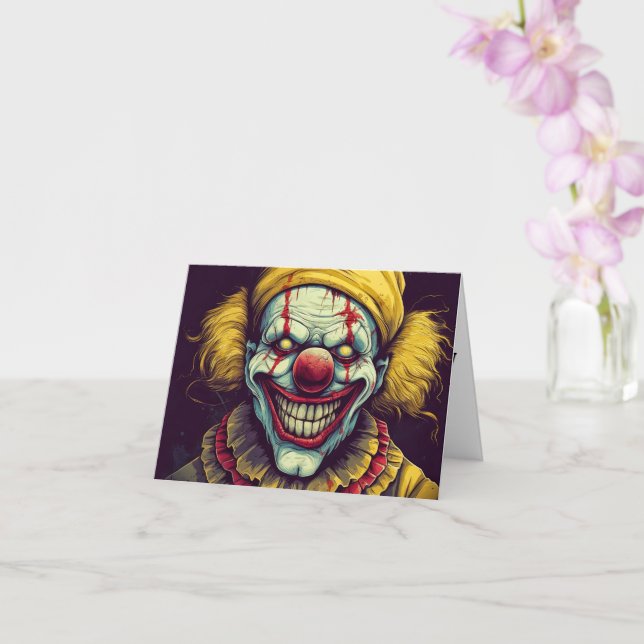 Tarjeta Fraude malvado con espectáculo de payasos de carna (Orquídea)