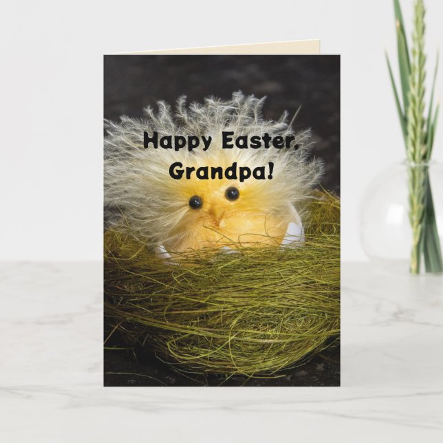 TARJETA FRAZZED CHICK GRANDPA EASTER (Anverso)
