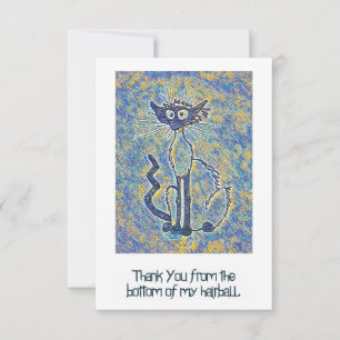 Tarjeta Frazzled Cat Gracias