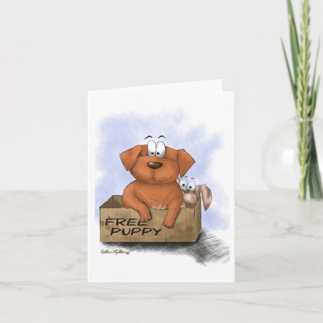 Tarjeta Free Puppy Plus 1 Cartoon (Anverso)