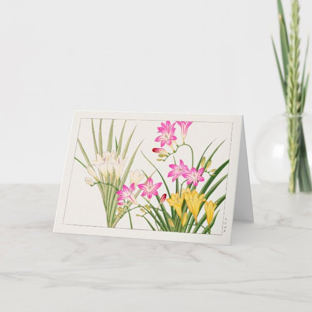 Tarjeta Freesia por Tanigami Konan (Anverso)