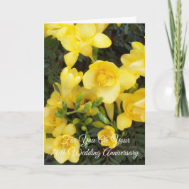 Tarjeta Freesias Personalizado 70° Aniversario Boda