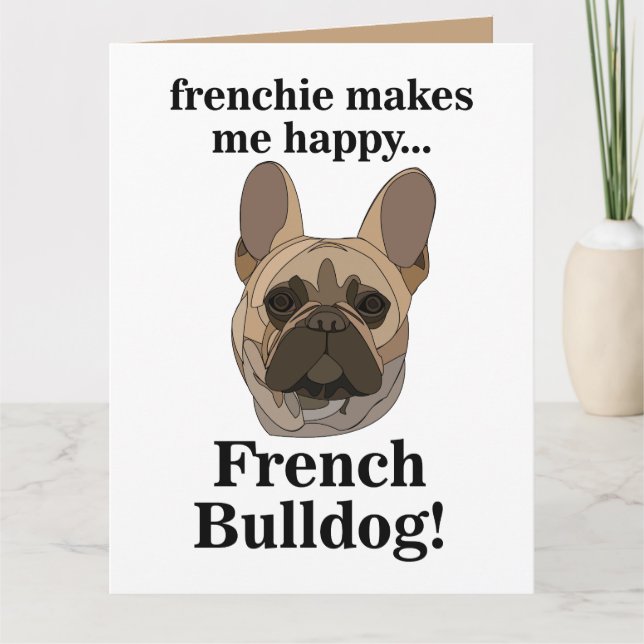 Tarjeta French Bulldog Face Dog Lover (Anverso)