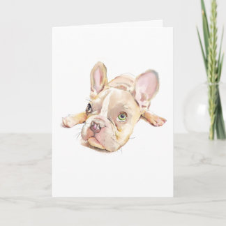 Tarjeta French Bulldog Greeting Card, Dog Mom Gift,