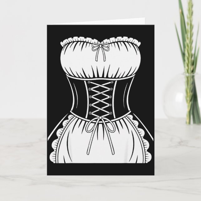 Tarjeta French Maid Shirt Adult Men Women Anime Cosplay Co (Anverso)