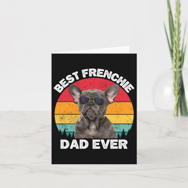 Tarjeta Frenchie Dad Fun Bulldog francés padre dueño del a (Anverso)