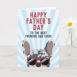 Tarjeta Frenchie Día del Padre Blue Merle French Bulldog